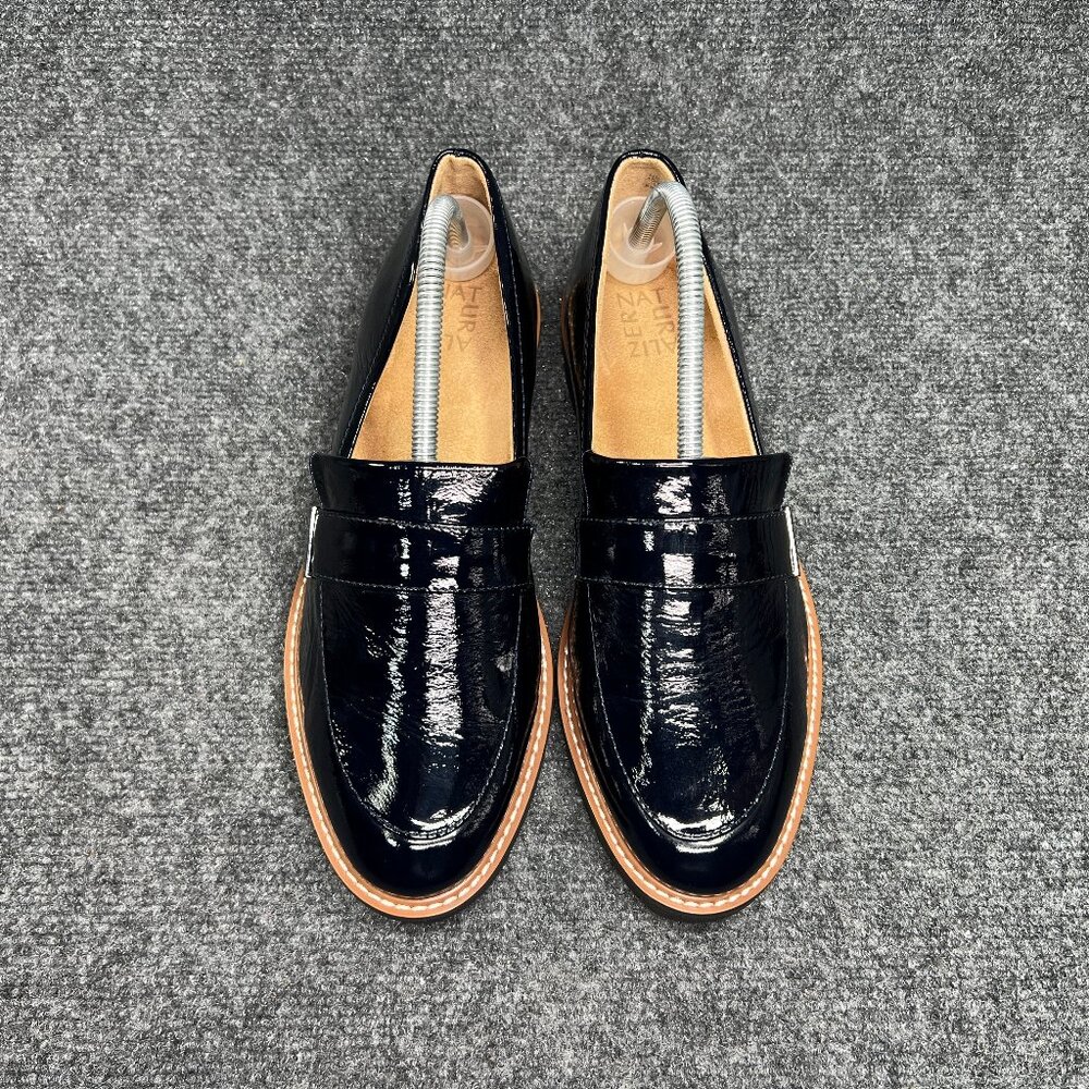 Naturalizer Adaline Loafers Womens Size 10 Dark Blue Patent Leather Slip On Shoe - Picture 3 of 12